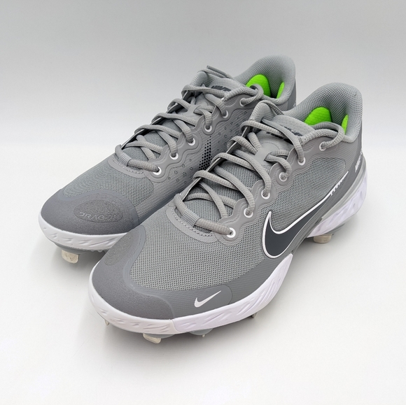 Nike React Alpha Huarache Elite 3 Grey Metal Cleats CK0746-002 Men’s Size 7.5 - Picture 2 of 13